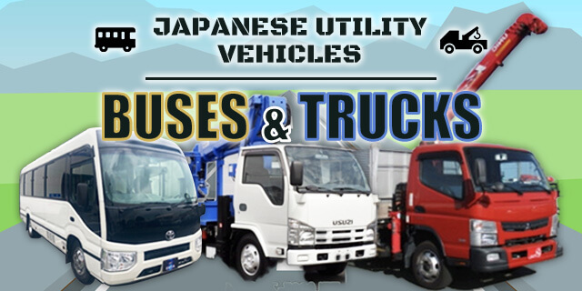 JAPANESE UTILITY VEHICLES BUSES & TRUCKS